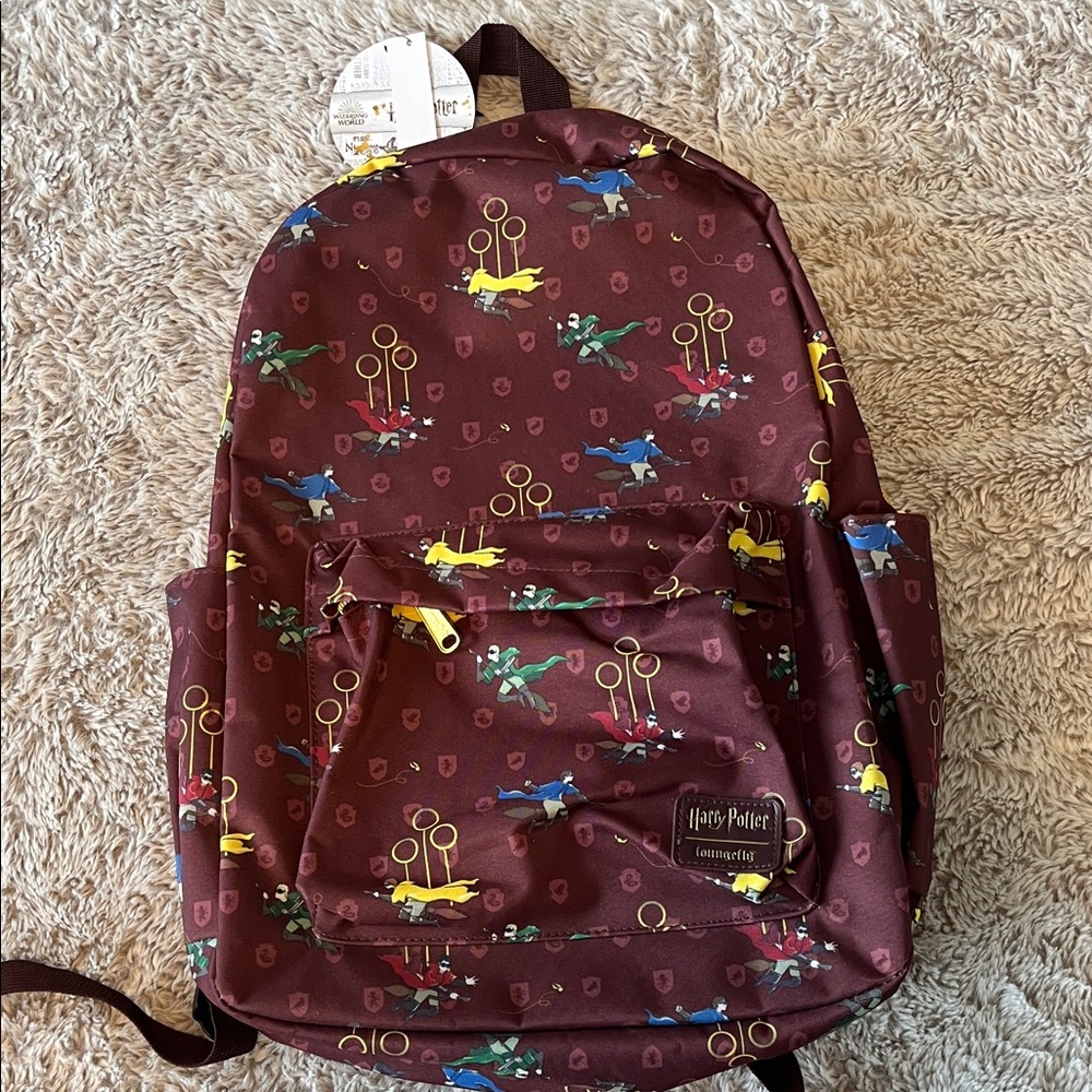 Loungefly Harry Potter Backpack NWT Back to School Collegiate whimsy wizard cult - Picture 1 of 9